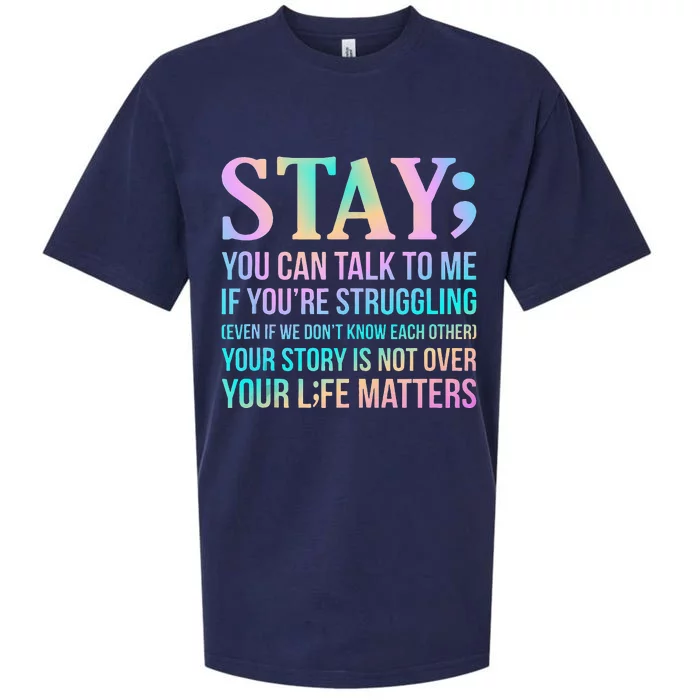 Your Life Matters Happy Suicide Awareness Support Graphic Sueded Cloud Jersey T-Shirt