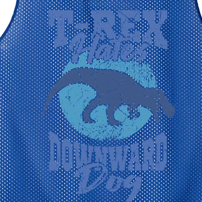 Yoga Lover Meditation Trex Hates Downward Dog Yoga Teacher Gift Mesh Reversible Basketball Jersey Tank