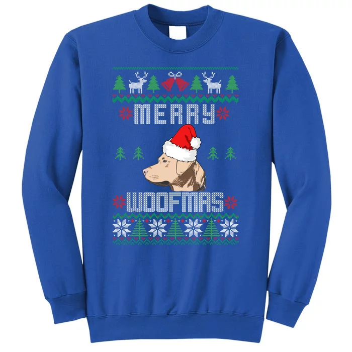 Yellow Lab Merry Woofmas Design Christmas Gift Sweatshirt