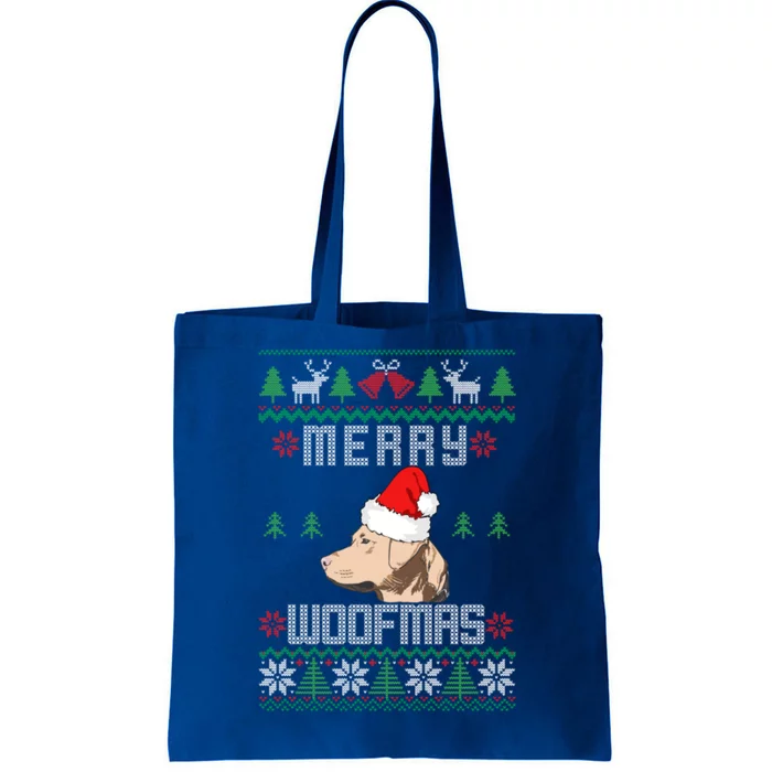 Yellow Lab Merry Woofmas Design Christmas Gift Tote Bag