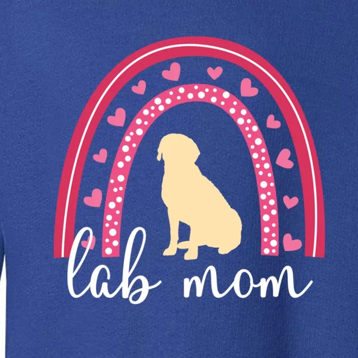 Yellow Lab Mom ValentineS Day Labrador Rainbow Funny Gift Toddler Sweatshirt