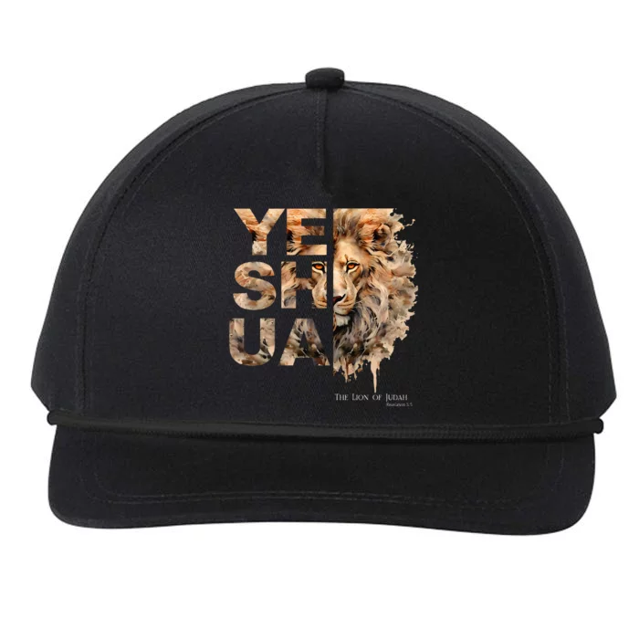 Yeshua Lion Of Judah Jesus God Bible Verse Revelation Snapback Five-Panel Rope Hat