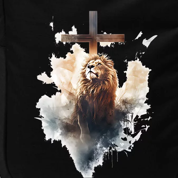 Yeshua Lion Of Judah Christian Faith Gift Christian Cross Design Impact Tech Backpack