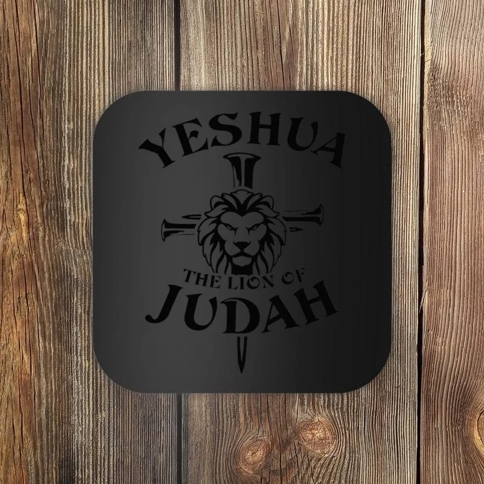 Yeshua Lion Of Judah Bible Verse Christian Faith Religious Coaster