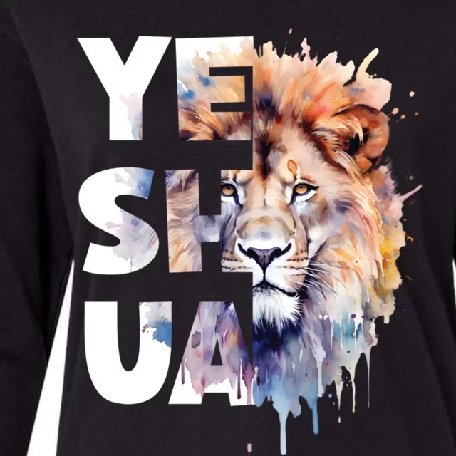 Yeshua Lion Of Judah Fear Not Bible Christian Religious Gift Womens Cotton Relaxed Long Sleeve T-Shirt