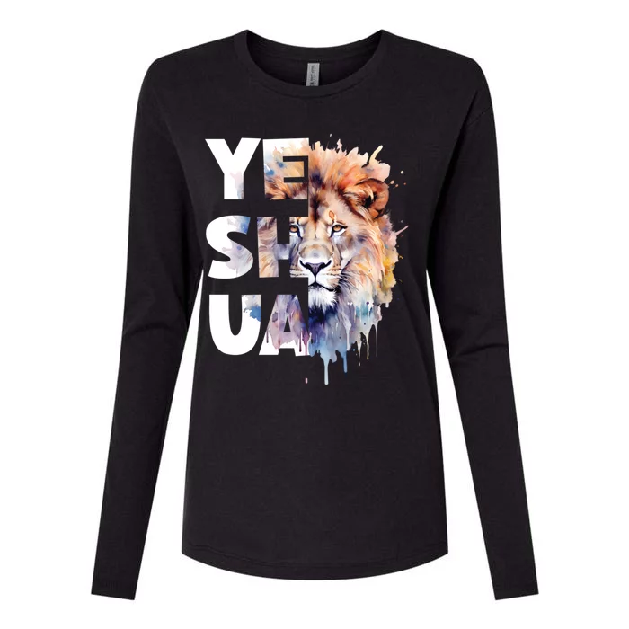 Yeshua Lion Of Judah Fear Not Bible Christian Religious Gift Womens Cotton Relaxed Long Sleeve T-Shirt