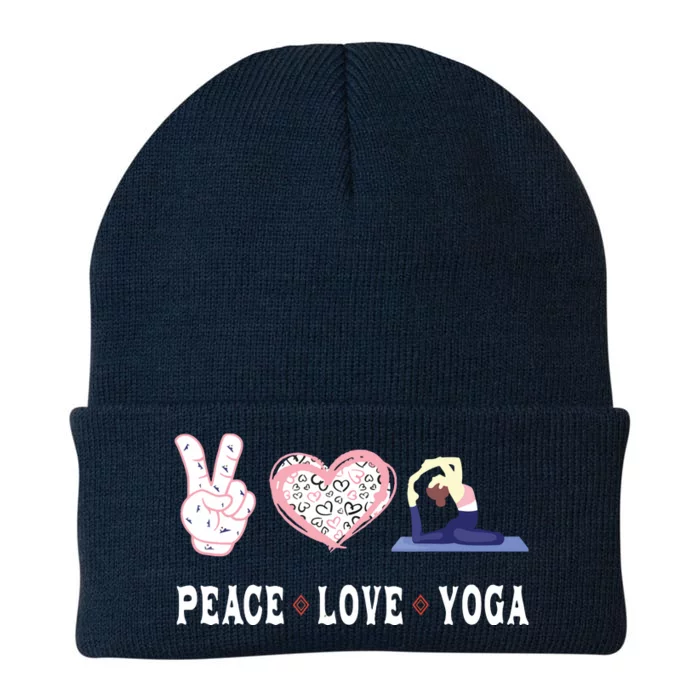 Yoga Lovers Player Fans Peace Love Yoga Knit Cap Winter Beanie