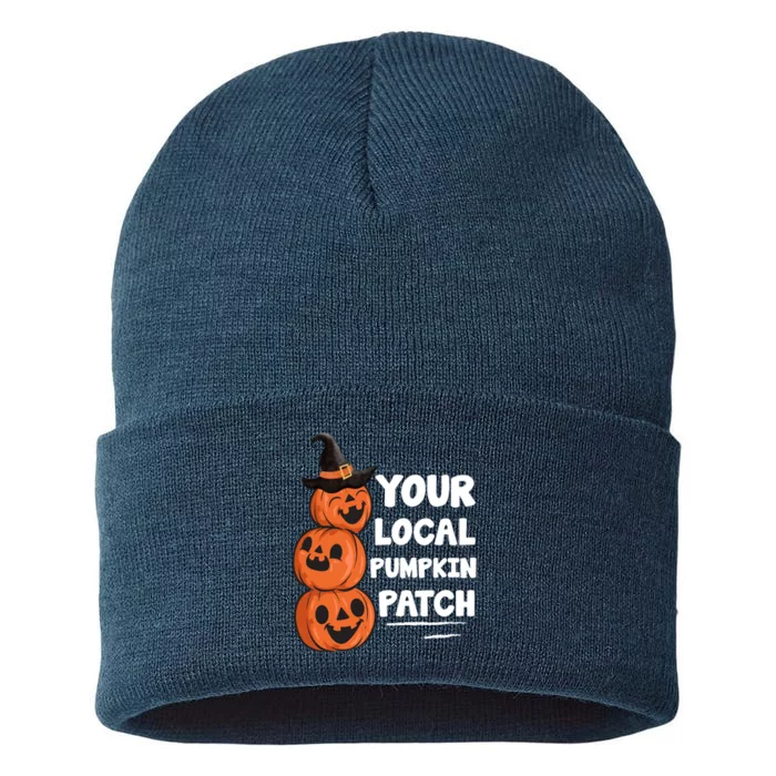 Your Local Pumpkin Patch Halloween Sustainable Knit Beanie