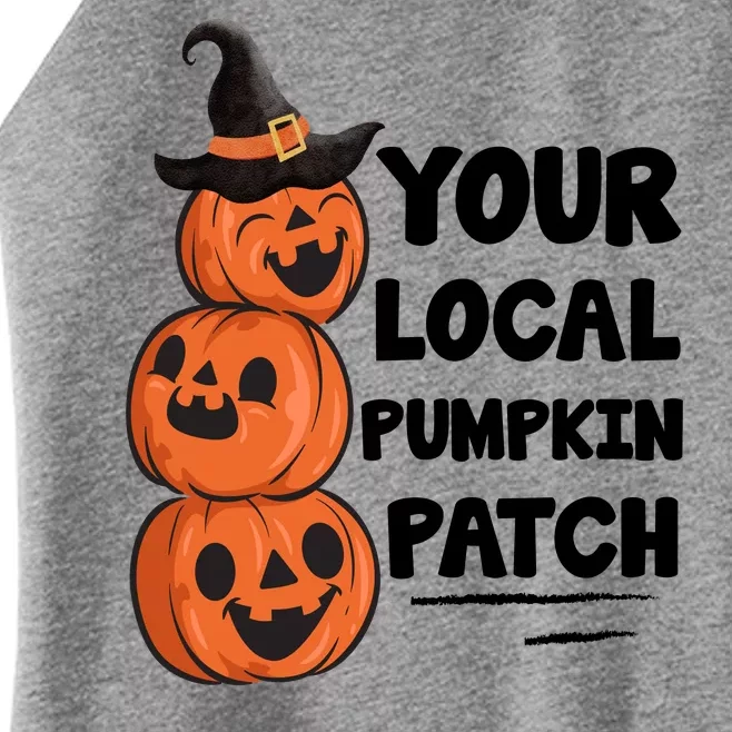 Your Local Pumpkin Patch Halloween Women’s Perfect Tri Rocker Tank