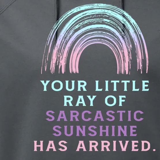 Your Little Ray Of Sarcastic Sunshine Has Arrived Performance Fleece Hoodie