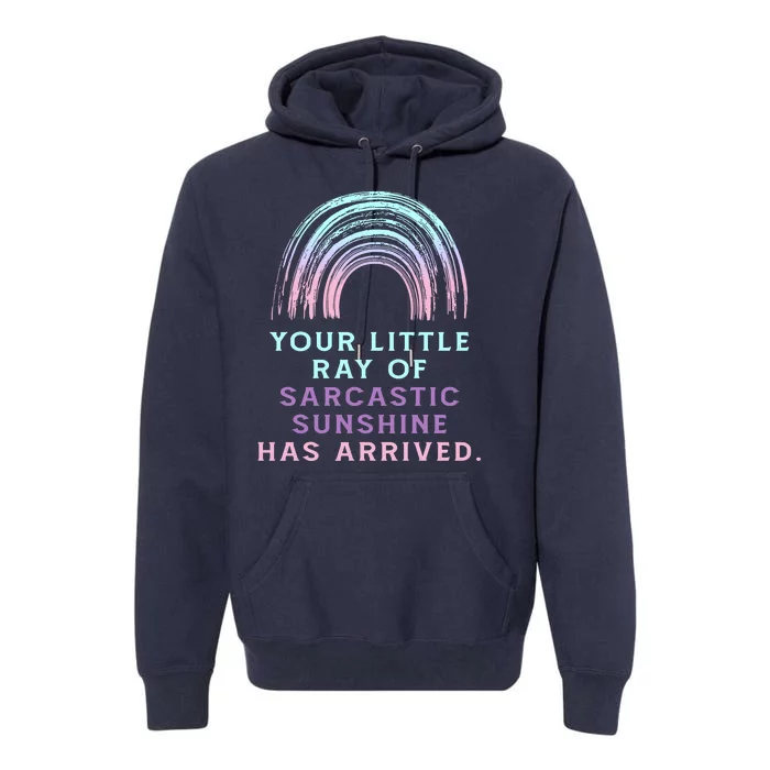 Your Little Ray Of Sarcastic Sunshine Has Arrived Premium Hoodie