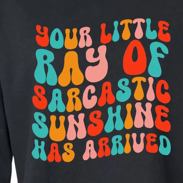 Your Little Ray Of Sarcastic Sunshine Has Arrived Cropped Pullover Crew