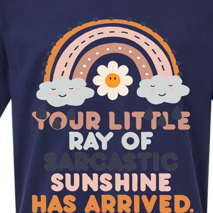 Your Little Ray Of Sarcastic Sunshine Has Arrived Sueded Cloud Jersey T-Shirt