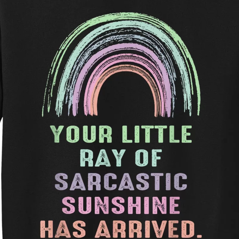 Your Little Ray Of Sarcastic Sunshine Has Arrived Rainbow Sweatshirt