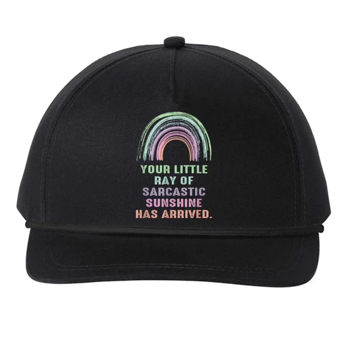 Your Little Ray Of Sarcastic Sunshine Has Arrived Rainbow Snapback Five-Panel Rope Hat