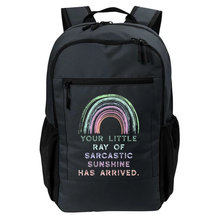 Your Little Ray Of Sarcastic Sunshine Has Arrived Rainbow Daily Commute Backpack