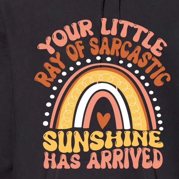 Your Little Ray Of Sarcastic Sunshine Has Arrived Premium Hoodie