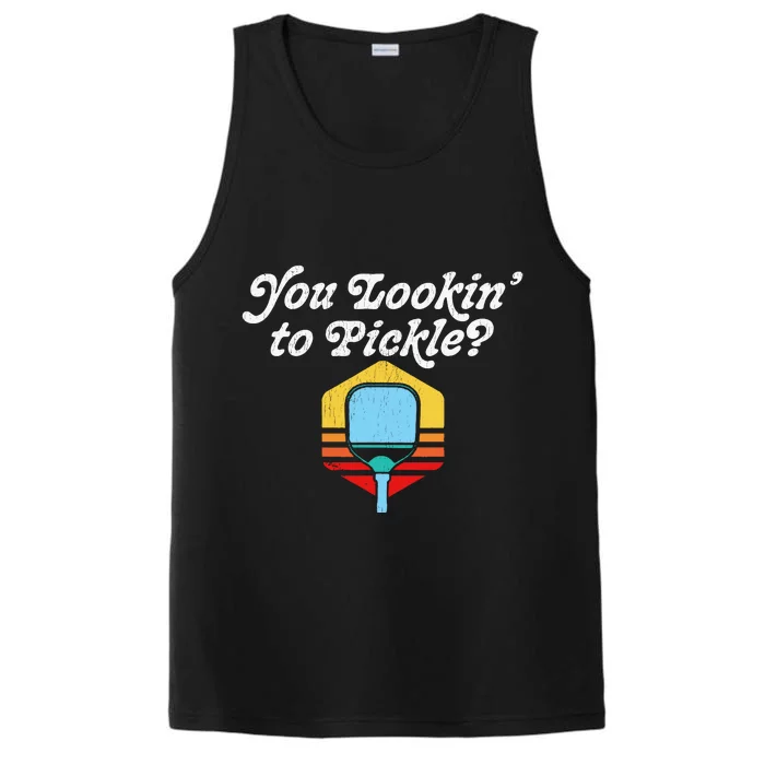 You Lookin To Pickle Pickleball Retro 80s Fit2serve Performance Tank