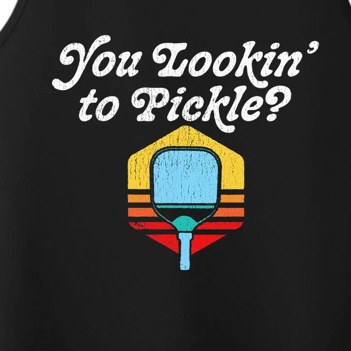 You Lookin To Pickle Pickleball Retro 80s Fit2serve Performance Tank