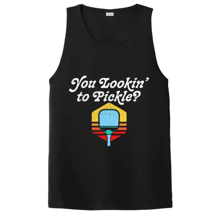 You Lookin To Pickle Pickleball Retro 80s Fit2serve Performance Tank