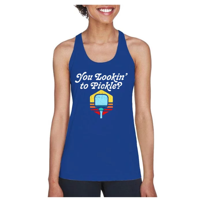 You Lookin To Pickle Pickleball Women's Racerback Tank