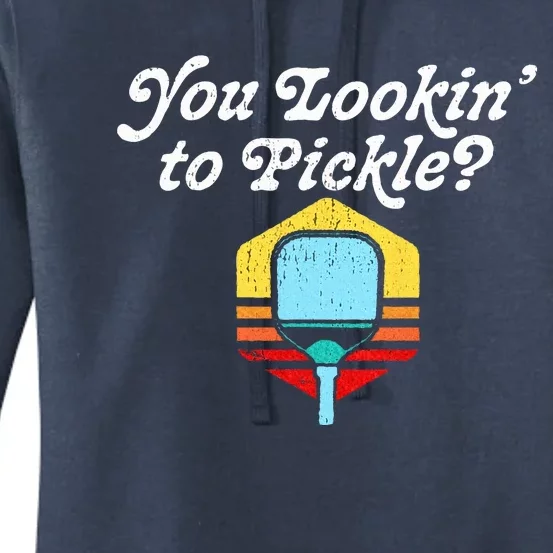 You Lookin To Pickle Pickleball Women's Pullover Hoodie