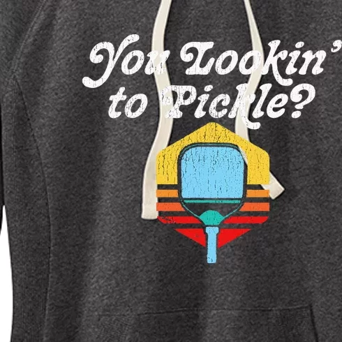 You Lookin To Pickle Pickleball Retro 80s Women's Fleece Hoodie