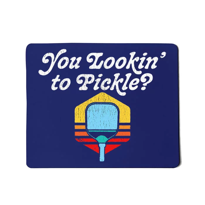 You Lookin To Pickle Pickleball Retro 80s Mousepad