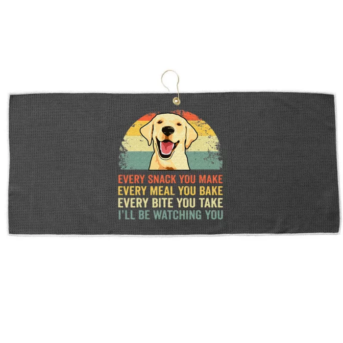 Yellow Labrador T Lab Dad Yellow Labrador Retriever Large Microfiber Waffle Golf Towel