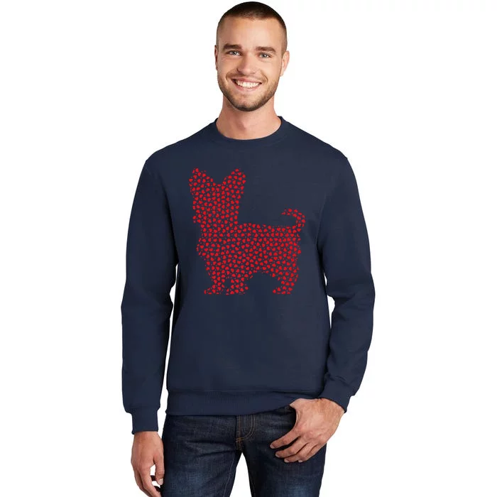 Yorkie Lover Valentine Gift Yorkie Dog Valentine's Day Premium Tall Sweatshirt