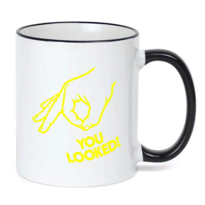 You Looked Black Color Changing Mug