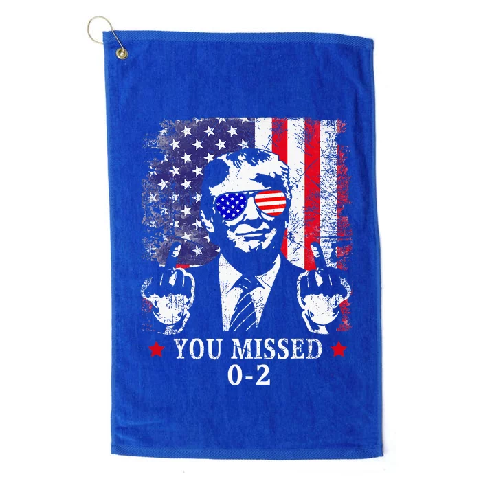 You Missed 02 Trump 2024 Political Satire American Flag Platinum Collection Golf Towel