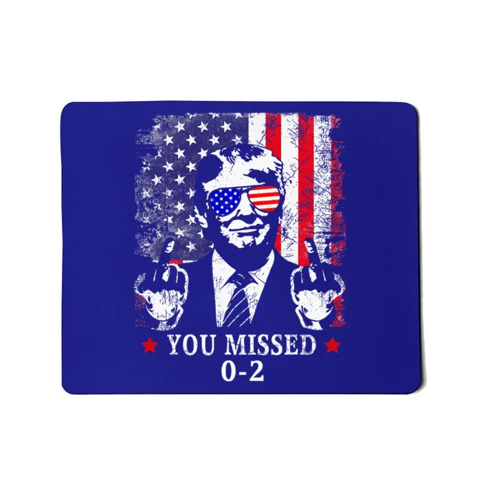 You Missed 02 Trump 2024 Political Satire American Flag Mousepad