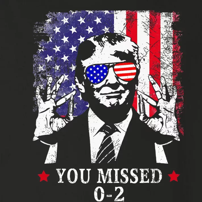 You Missed 0 2 Trump 2024 Us American Flag Toddler Long Sleeve Shirt