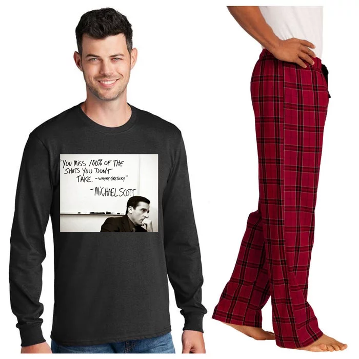 You Miss 100 Of The Shots You Don&X27;T Take. Wayne Gretzky. Michael Scott Long Sleeve Pajama Set