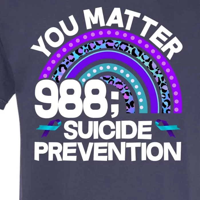 You Matter 988 Semicolon Suicide Prevention Garment-Dyed Heavyweight T-Shirt