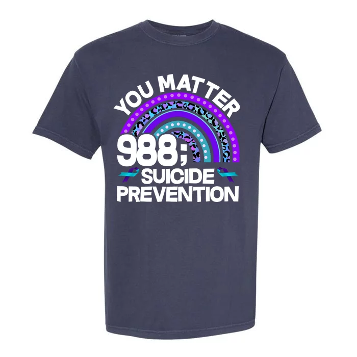 You Matter 988 Semicolon Suicide Prevention Garment-Dyed Heavyweight T-Shirt