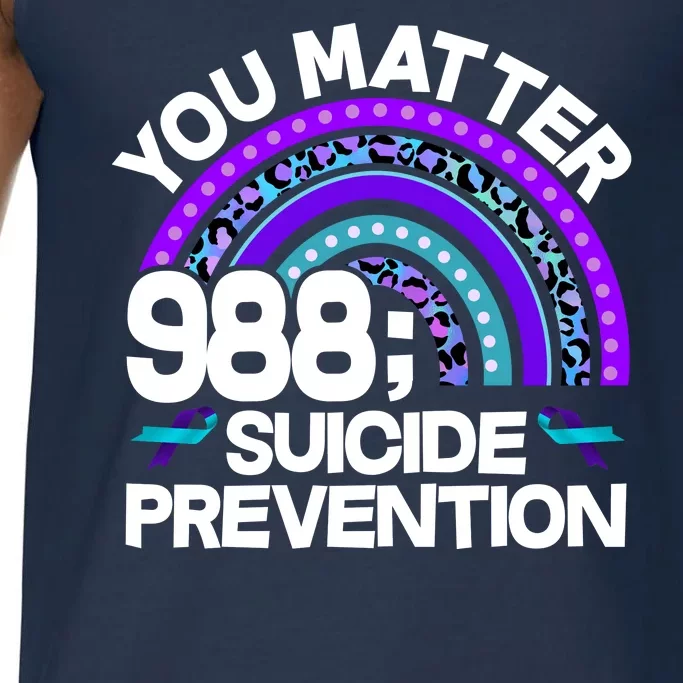 You Matter 988 Semicolon Suicide Prevention Comfort Colors® Tank Top