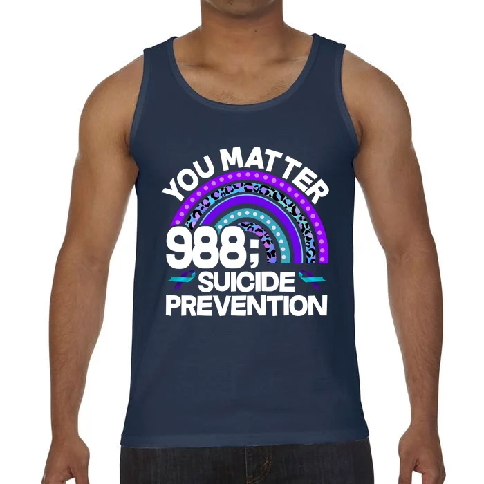 You Matter 988 Semicolon Suicide Prevention Comfort Colors® Tank Top