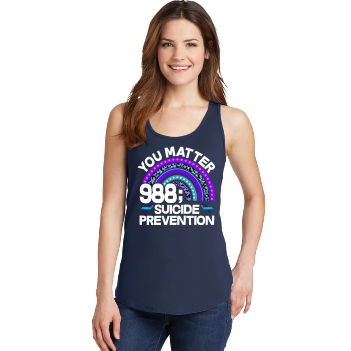 You Matter 988 Semicolon Suicide Prevention Ladies Essential Tank