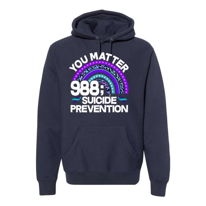 You Matter 988 Semicolon Suicide Prevention Premium Hoodie