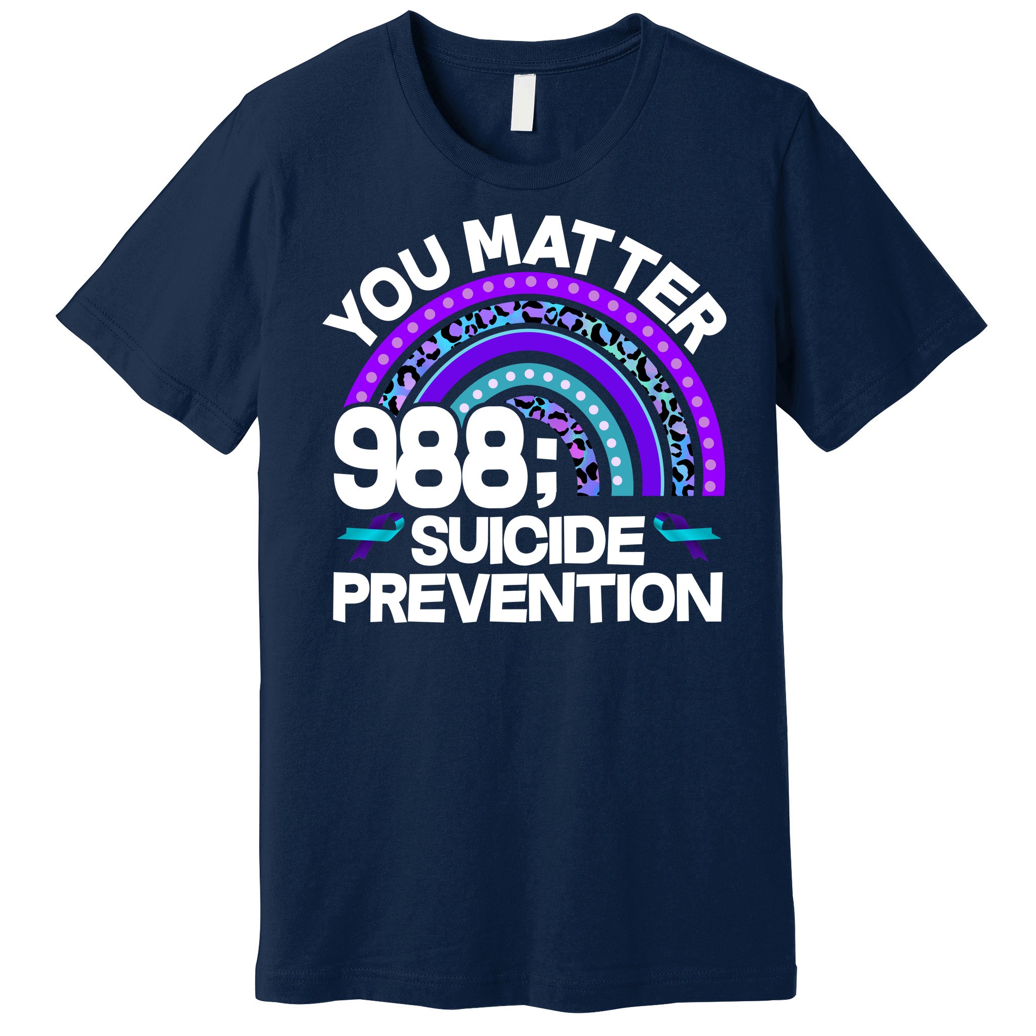 You Matter 988 Semicolon Suicide Prevention Premium T-Shirt ...