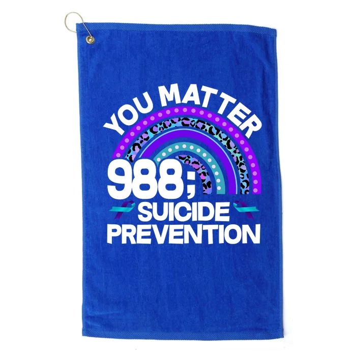 You Matter 988 Semicolon Suicide Prevention Platinum Collection Golf Towel