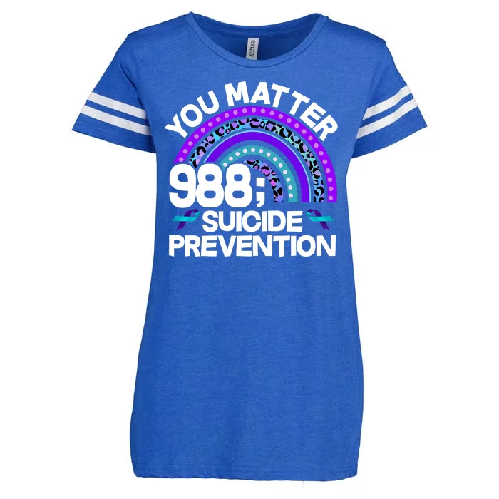 You Matter 988 Semicolon Suicide Prevention Enza Ladies Jersey Football T-Shirt