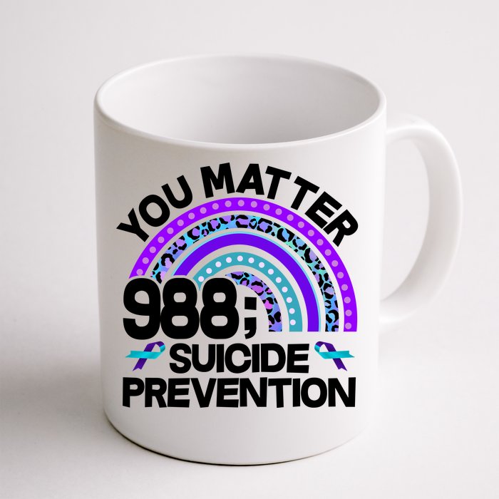 You Matter 988 Semicolon Suicide Prevention Front & Back Coffee Mug