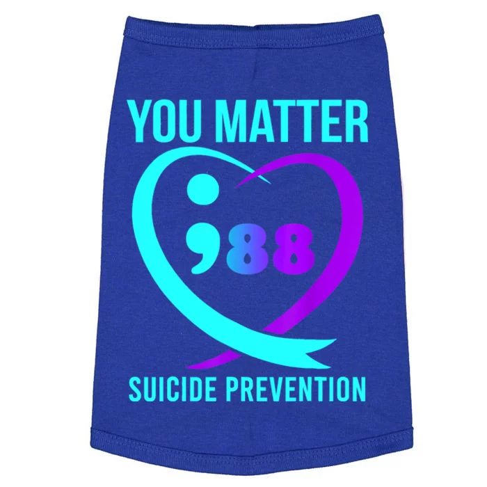 You Matter 988 Suicide Prevention Awareneess Doggie Tank