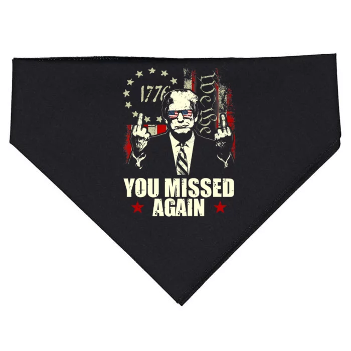 You Missed Again You Missed USA-Made Doggie Bandana