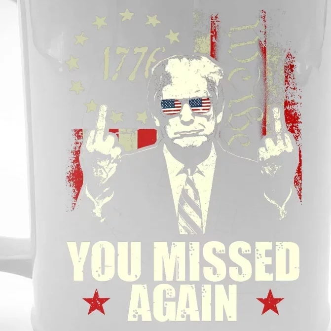 You Missed Again You Missed Front & Back Beer Stein