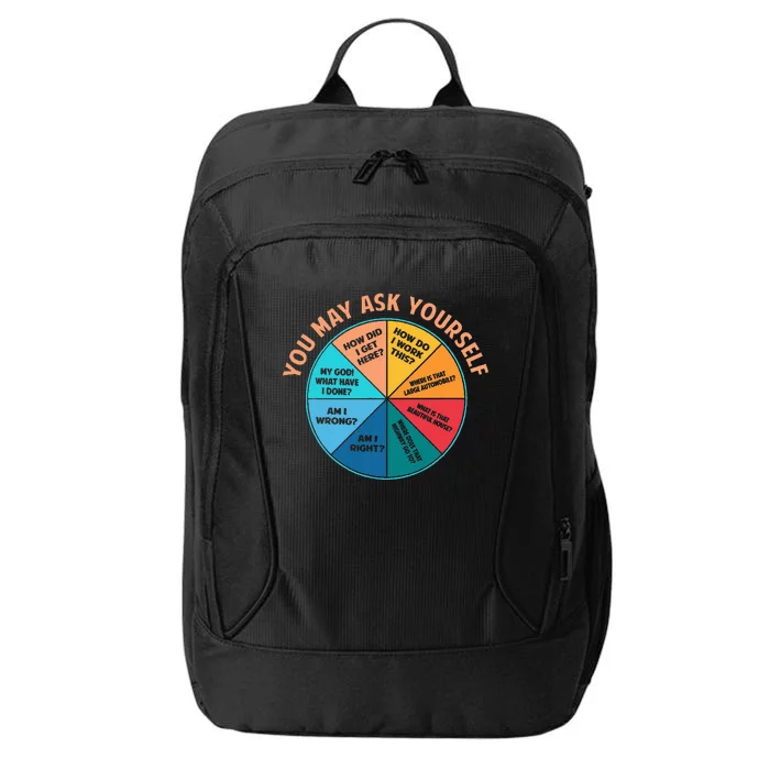 You May Ask Yourself Once In A Lifetime Pie Chart City Backpack