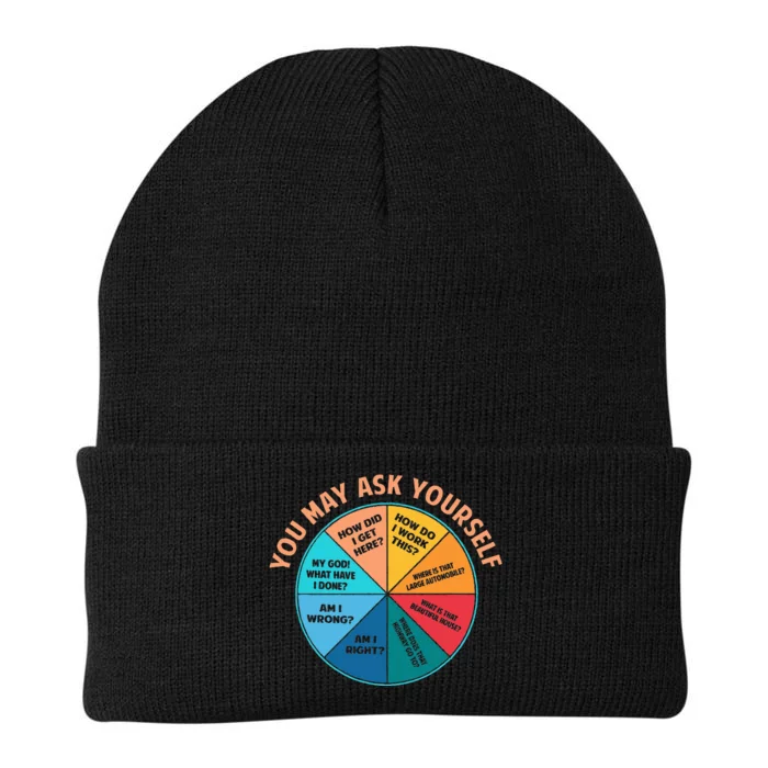 You May Ask Yourself Once In A Lifetime Pie Chart Knit Cap Winter Beanie